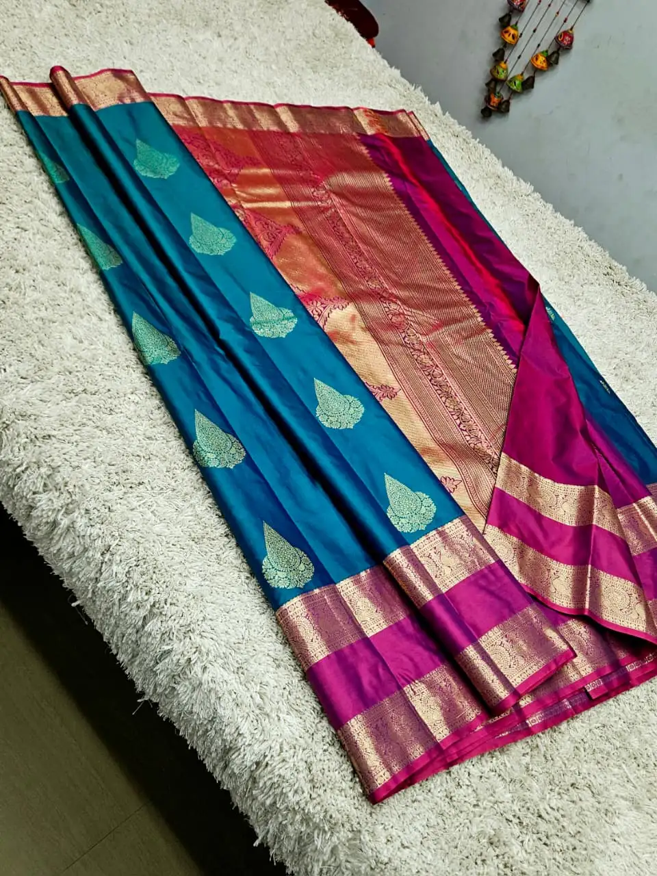 Kanchi Korvai Butta Mixed Silk Saree